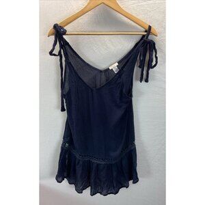 Women’s Eberjey Navy Blue Camisole, flowy swing top tie‎ top modal size M